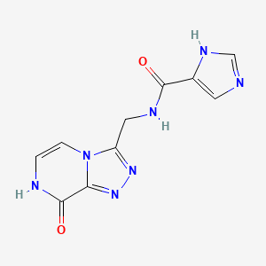 molecular formula C10H9N7O2 B2446414 N-((8-hydroxy-[1,2,4]triazolo[4,3-a]pyrazin-3-yl)methyl)-1H-imidazole-5-carboxamide CAS No. 2034546-34-2