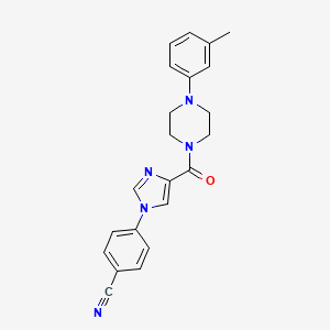 4-(4-(4-(m-tolyl)piperazine-1-carbonyl)-1H-imidazol-1-yl)benzonitrile