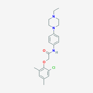 molecular formula C22H28ClN3O2 B244642 2-(2-chloro-4,6-dimethylphenoxy)-N-[4-(4-ethylpiperazin-1-yl)phenyl]acetamide 