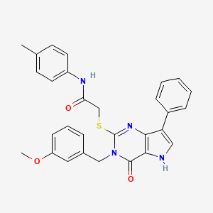 2-((3-(3-methoxybenzyl)-4-oxo-7-phenyl-4,5-dihydro-3H-pyrrolo[3,2-d]pyrimidin-2-yl)thio)-N-(p-tolyl)acetamide