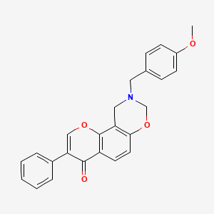 molecular formula C25H21NO4 B2446431 9-(4-甲氧基苄基)-3-苯基-9,10-二氢苯并[8,7-e][1,3]恶嗪-4(8H)-酮 CAS No. 929493-73-2