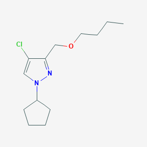 molecular formula C13H21ClN2O B2446434 3-(butoxymethyl)-4-chloro-1-cyclopentyl-1H-pyrazole CAS No. 1856041-58-1