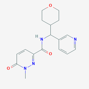 1-methyl-6-oxo-N-(pyridin-3-yl(tetrahydro-2H-pyran-4-yl)methyl)-1,6-dihydropyridazine-3-carboxamide
