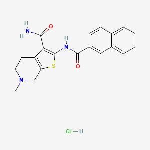 2-(2-Naphthamido)-6-methyl-4,5,6,7-tetrahydrothieno[2,3-c]pyridine-3-carboxamide hydrochloride