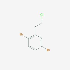 molecular formula C8H7Br2Cl B2446439 1,4-Dibromo-2-(2-chloroethyl)benzene CAS No. 2172599-58-3