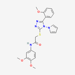 N-(3,4-dimethoxyphenyl)-2-{[5-(2-methoxyphenyl)-4-(1H-pyrrol-1-yl)-4H-1,2,4-triazol-3-yl]sulfanyl}acetamide