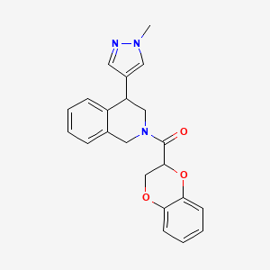 (2,3-dihydrobenzo[b][1,4]dioxin-2-yl)(4-(1-methyl-1H-pyrazol-4-yl)-3,4-dihydroisoquinolin-2(1H)-yl)methanone