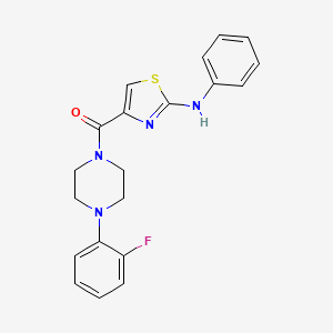 molecular formula C20H19FN4OS B2446448 (4-(2-氟苯基)哌嗪-1-基)(2-(苯基氨基)噻唑-4-基)甲酮 CAS No. 1105218-70-9