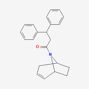 molecular formula C22H23NO B2446460 1-((1R,5S)-8-azabicyclo[3.2.1]oct-2-en-8-yl)-3,3-diphenylpropan-1-one CAS No. 1797740-57-8