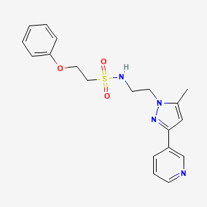 molecular formula C19H22N4O3S B2446464 N-(2-(5-甲基-3-(吡啶-3-基)-1H-吡唑-1-基)乙基)-2-苯氧基乙烷磺酰胺 CAS No. 2034325-43-2