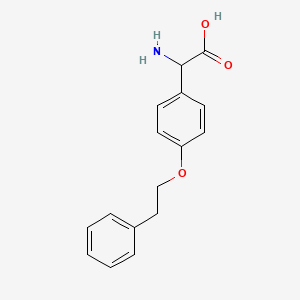 molecular formula C16H17NO3 B2446466 Amino[4-(2-phenylethoxy)phenyl]acetic acid CAS No. 500695-83-0