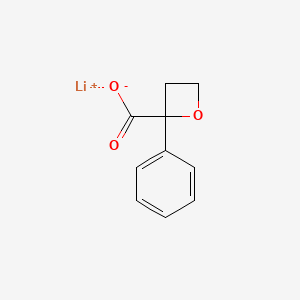molecular formula C10H9LiO3 B2446467 Lithium;2-phenyloxetane-2-carboxylate CAS No. 2418680-01-8