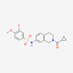 N-(2-(cyclopropanecarbonyl)-1,2,3,4-tetrahydroisoquinolin-7-yl)-3-fluoro-4-methoxybenzenesulfonamide