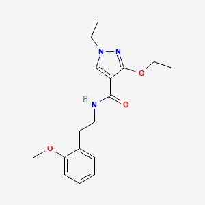 molecular formula C17H23N3O3 B2446477 3-ethoxy-1-ethyl-N-(2-methoxyphenethyl)-1H-pyrazole-4-carboxamide CAS No. 1014087-81-0