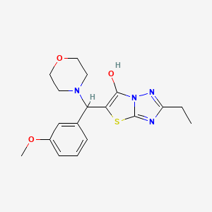 molecular formula C18H22N4O3S B2446480 2-Ethyl-5-((3-methoxyphenyl)(morpholino)methyl)thiazolo[3,2-b][1,2,4]triazol-6-ol CAS No. 887219-34-3