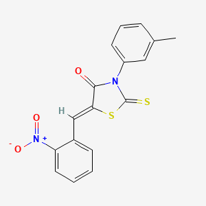 molecular formula C17H12N2O3S2 B2446483 (Z)-5-(2-nitrobenzylidene)-2-thioxo-3-(m-tolyl)thiazolidin-4-one CAS No. 130955-61-2