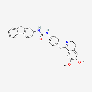 1-[4-[(6,7-dimethoxy-3,4-dihydroisoquinolin-1-yl)methyl]phenyl]-3-(9H-fluoren-2-yl)urea