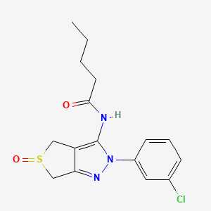 N-(2-(3-chlorophenyl)-5-oxido-4,6-dihydro-2H-thieno[3,4-c]pyrazol-3-yl)pentanamide