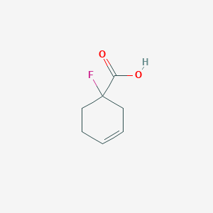 molecular formula C7H9FO2 B2446487 1-Fluorocyclohex-3-ene-1-carboxylic acid CAS No. 32273-88-4