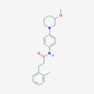 N-(4-(3-methoxypiperidin-1-yl)phenyl)-3-(o-tolyl)propanamide