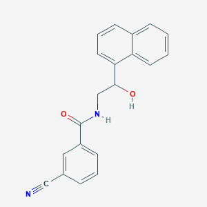 molecular formula C20H16N2O2 B2446491 3-cyano-N-(2-hydroxy-2-(naphthalen-1-yl)ethyl)benzamide CAS No. 1421458-16-3