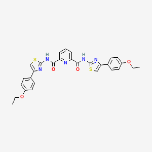 molecular formula C29H25N5O4S2 B2446502 N2,N6-bis(4-(4-ethoxyphenyl)thiazol-2-yl)pyridine-2,6-dicarboxamide CAS No. 476643-89-7