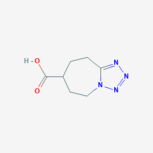 molecular formula C7H10N4O2 B2446503 5H,6H,7H,8H,9H-[1,2,3,4]tetrazolo[1,5-a]azepine-7-carboxylic acid CAS No. 1909316-22-8