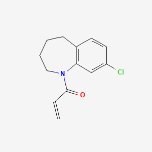 molecular formula C13H14ClNO B2446513 1-(8-Chloro-2,3,4,5-tetrahydro-1-benzazepin-1-yl)prop-2-en-1-one CAS No. 2196444-96-7