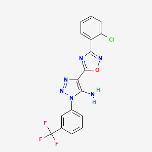 molecular formula C17H10ClF3N6O B2446515 4-[3-(2-chlorophenyl)-1,2,4-oxadiazol-5-yl]-1-[3-(trifluoromethyl)phenyl]-1H-1,2,3-triazol-5-amine CAS No. 892772-33-7