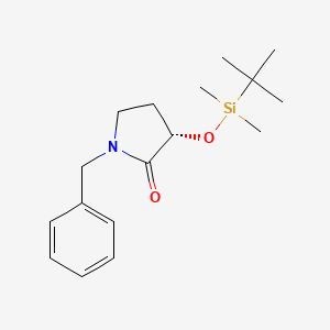 molecular formula C17H27NO2Si B2446516 (S)-1-Benzyl-3-((tert-butyldimethylsilyl)oxy)pyrrolidin-2-one CAS No. 1956436-52-4