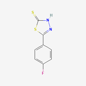 molecular formula C8H5FN2S2 B2446522 5-(4-Fluorophenyl)-1,3,4-thiadiazole-2-thiol CAS No. 108413-72-5
