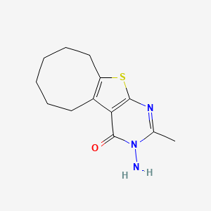 molecular formula C13H17N3OS B2446532 3-氨基-2-甲基-5,6,7,8,9,10-六氢环辛[4,5]噻吩并[2,3-d]嘧啶-4(3H)-酮 CAS No. 932929-14-1