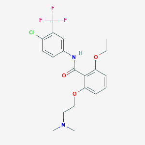 N-(4-Chloro-3-(trifluoromethyl)phenyl)-2-(2-(dimethylamino)ethoxy)-6-ethoxybenzamide