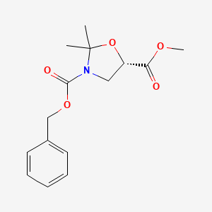 molecular formula C15H19NO5 B2446543 (S)-3-Benzyl 5-methyl 2,2-dimethyloxazolidine-3,5-dicarboxylate CAS No. 135582-88-6