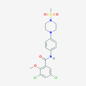 3,5-dichloro-2-methoxy-N-{4-[4-(methylsulfonyl)-1-piperazinyl]phenyl}benzamide