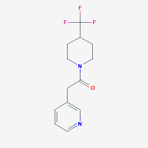 molecular formula C13H15F3N2O B2446551 2-Pyridin-3-yl-1-[4-(trifluoromethyl)piperidin-1-yl]ethanone CAS No. 2415572-75-5