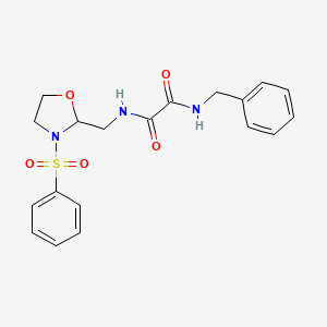 N1-benzyl-N2-((3-(phenylsulfonyl)oxazolidin-2-yl)methyl)oxalamide