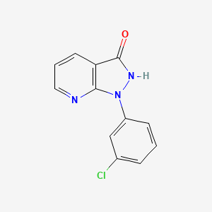 molecular formula C12H8ClN3O B2446557 1-(3-氯苯基)-1,2-二氢-3H-吡唑并[3,4-b]吡啶-3-酮 CAS No. 320419-78-1