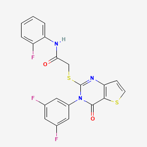 2-{[3-(3,5-difluorophenyl)-4-oxo-3,4-dihydrothieno[3,2-d]pyrimidin-2-yl]sulfanyl}-N-(2-fluorophenyl)acetamide