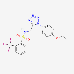N-((1-(4-ethoxyphenyl)-1H-tetrazol-5-yl)methyl)-2-(trifluoromethyl)benzenesulfonamide