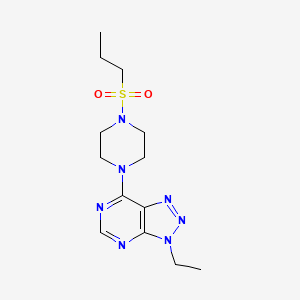 molecular formula C13H21N7O2S B2446569 3-乙基-7-(4-(丙磺酰基)哌嗪-1-基)-3H-[1,2,3]三唑并[4,5-d]嘧啶 CAS No. 1070862-14-4