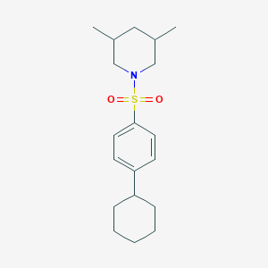 1-[(4-Cyclohexylphenyl)sulfonyl]-3,5-dimethylpiperidine