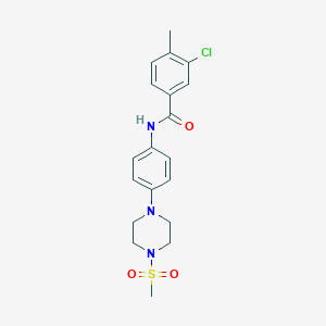 3-chloro-4-methyl-N-{4-[4-(methylsulfonyl)-1-piperazinyl]phenyl}benzamide