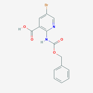 5-Bromo-2-(phenylmethoxycarbonylamino)pyridine-3-carboxylic acid