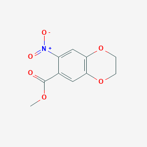 molecular formula C10H9NO6 B2446592 Methyl 7-Nitro-1,4-benzodioxane-6-carboxylate CAS No. 52791-03-4; 85070-47-9