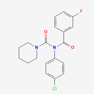 molecular formula C19H18ClFN2O2 B2446602 N-(4-氯苯基)-N-(3-氟苯甲酰)哌啶-1-甲酰胺 CAS No. 899992-69-9