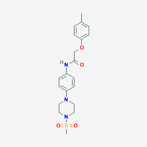 2-(4-methylphenoxy)-N-{4-[4-(methylsulfonyl)-1-piperazinyl]phenyl}acetamide