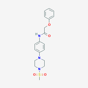 molecular formula C19H23N3O4S B244662 N-{4-[4-(methylsulfonyl)-1-piperazinyl]phenyl}-2-phenoxyacetamide 