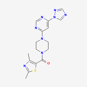 (4-(6-(1H-1,2,4-triazol-1-yl)pyrimidin-4-yl)piperazin-1-yl)(2,4-dimethylthiazol-5-yl)methanone