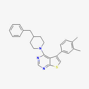 molecular formula C26H27N3S B2446637 4-(4-Benzylpiperidin-1-yl)-5-(3,4-dimethylphenyl)thieno[2,3-d]pyrimidine CAS No. 690962-25-5